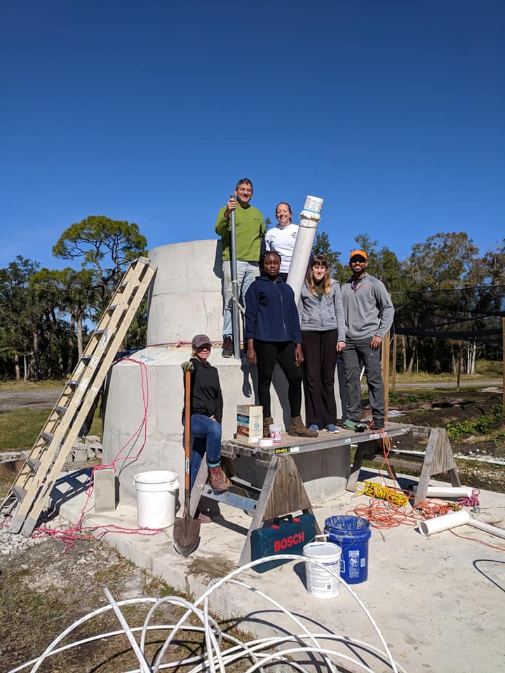 Students build the biodigester