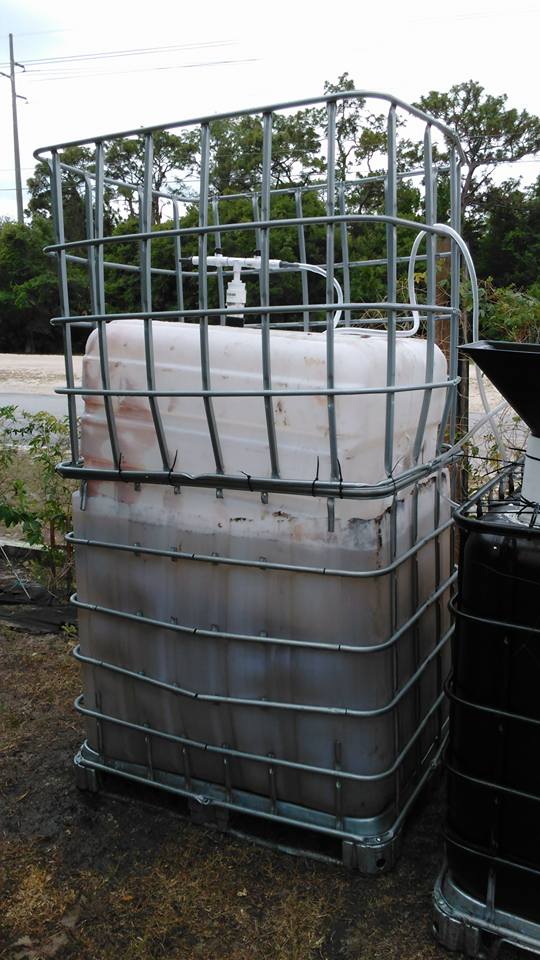 Close up of floating gas holder