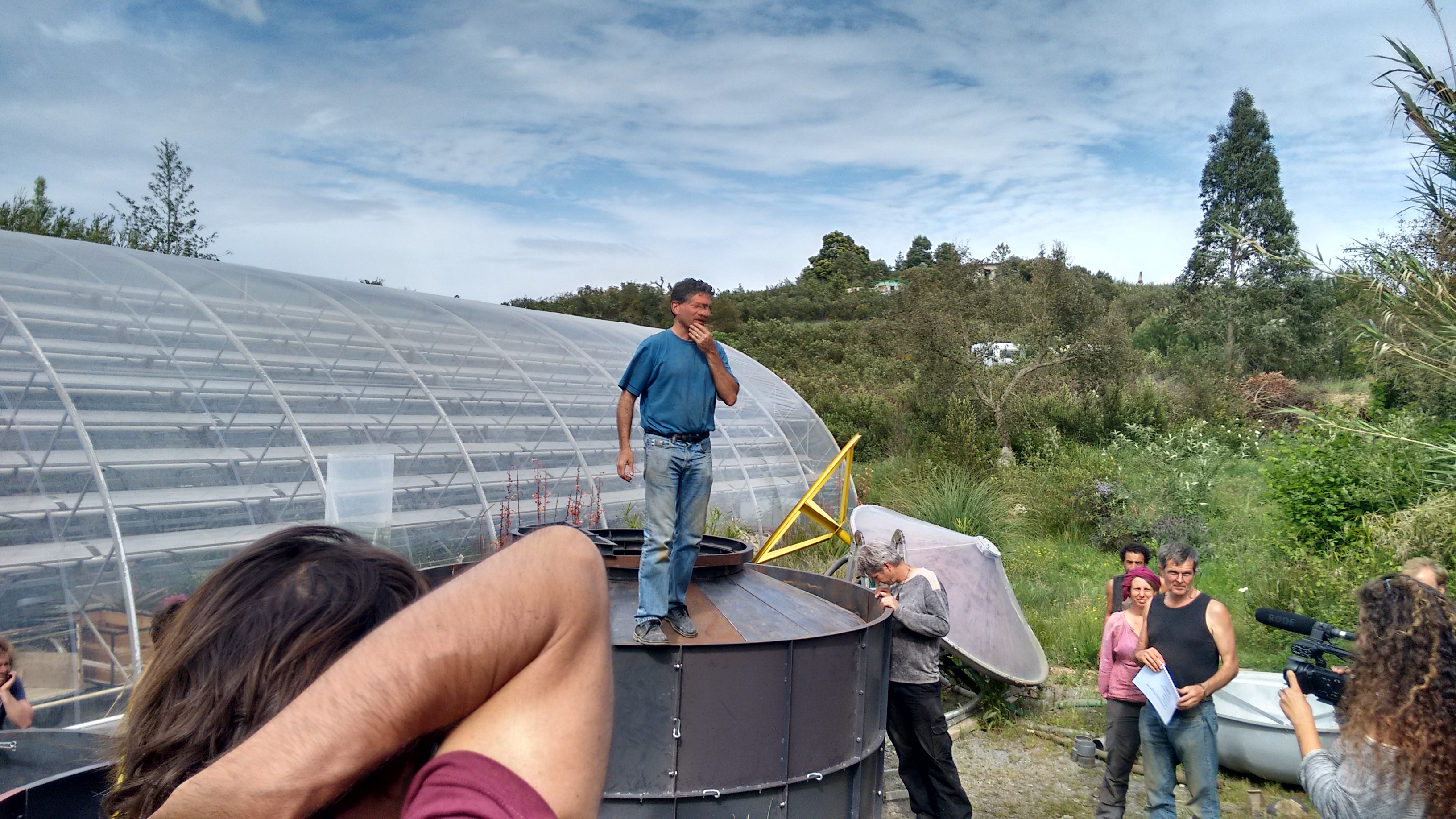 TH Culhane standing on top of the Puxin moulds