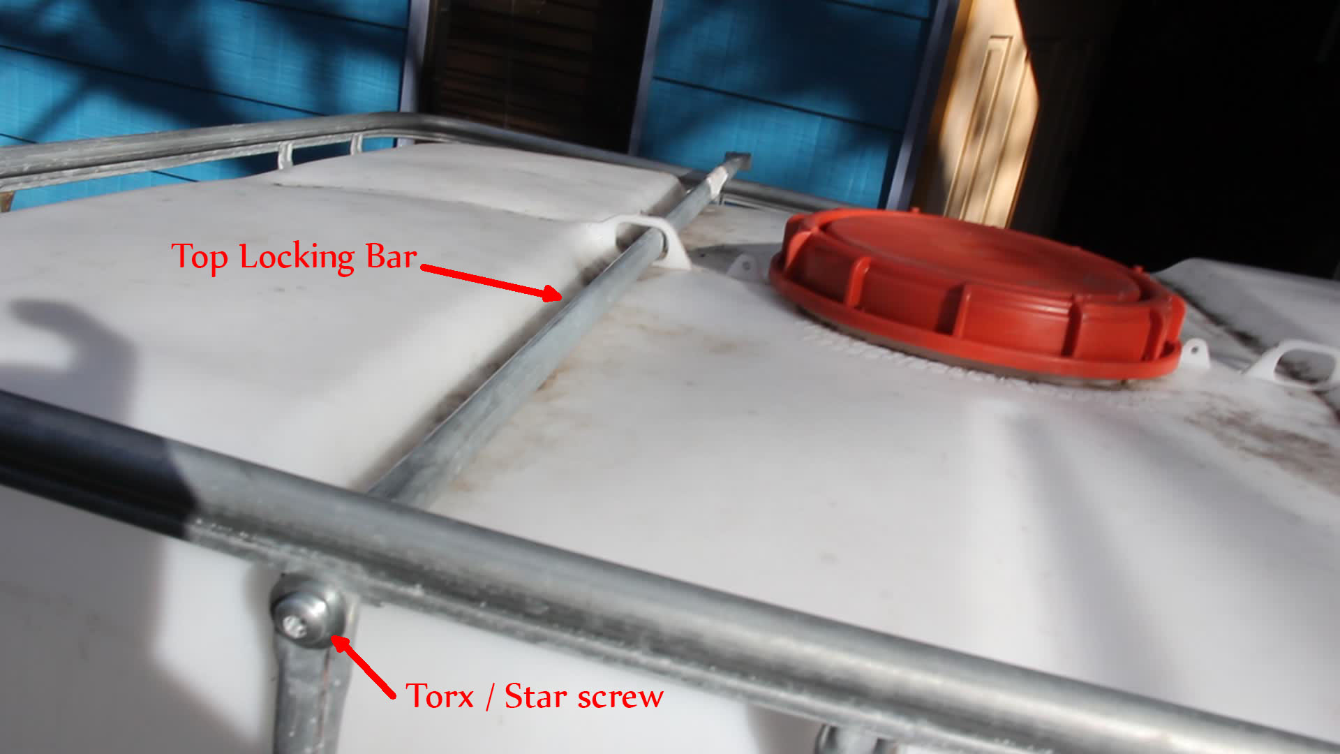 Removing the top bars of the IBC