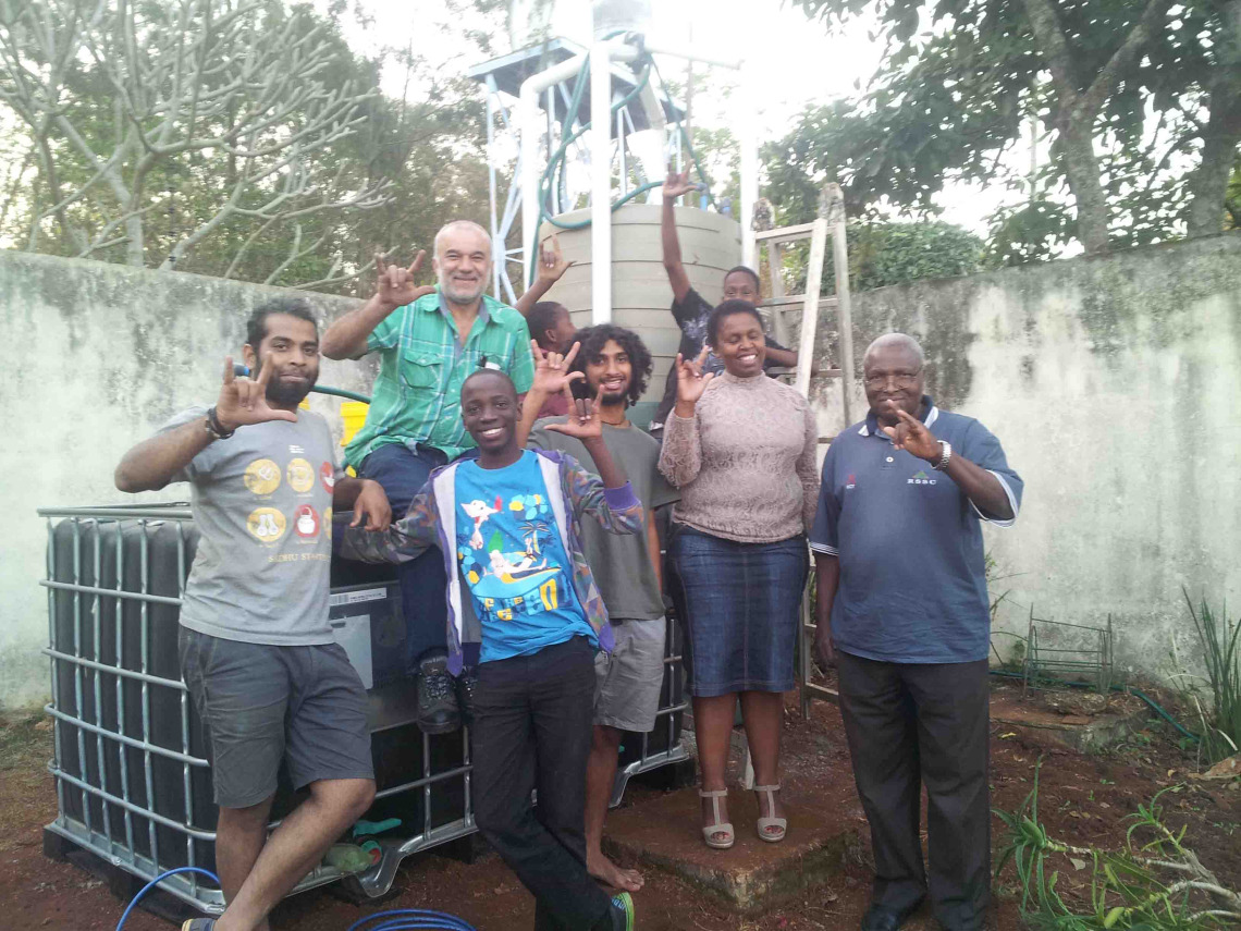 The Solar CITIES Swaziland team, co-led by Sundowner's Backpacker's Lodge owner Sergio Almeida, the construction expert and innovative philanthropist who built two digesters with us and made his staff, vehicles, workshop and tools available for our build at the farm. 