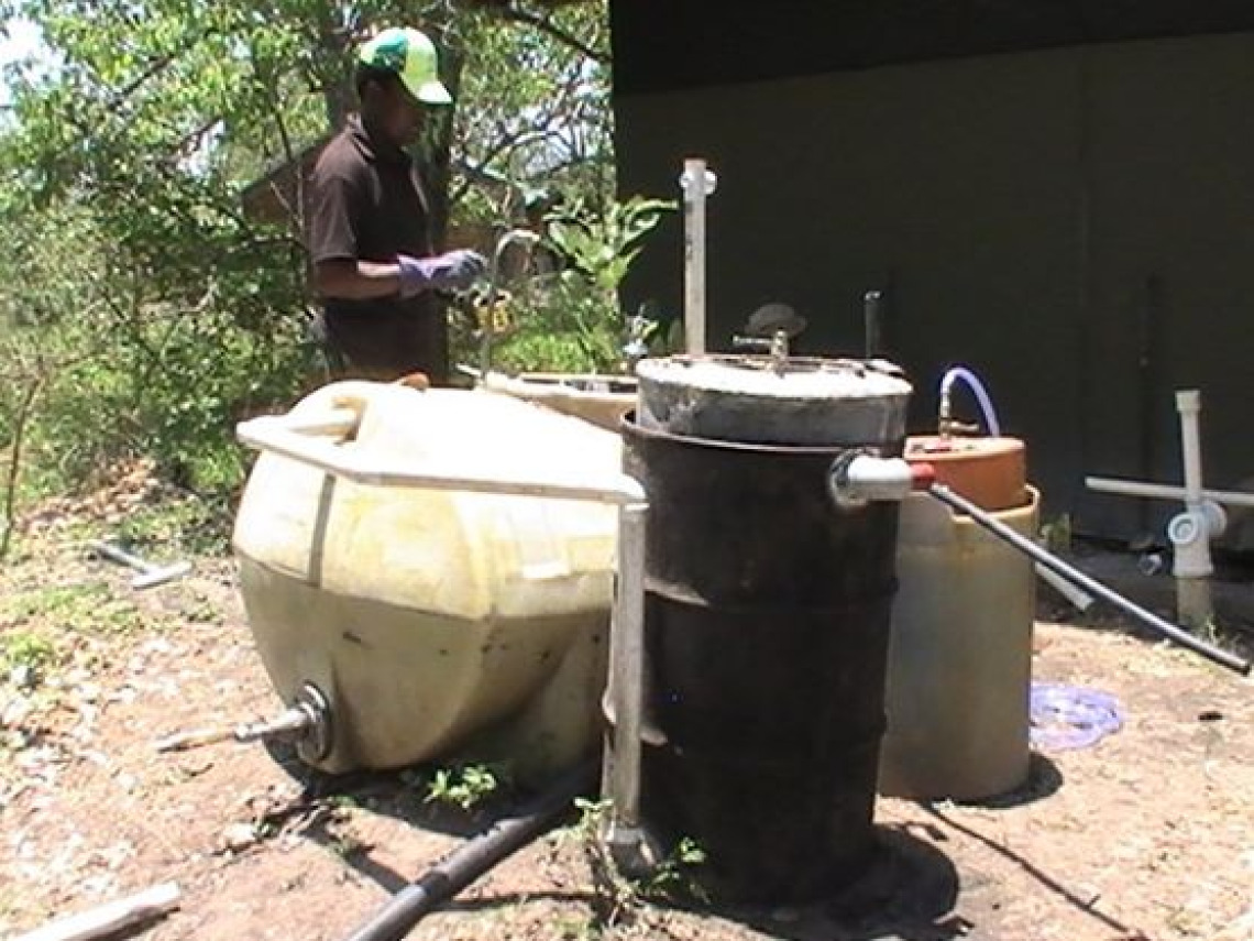 Playground for biogas experiments at base camp.