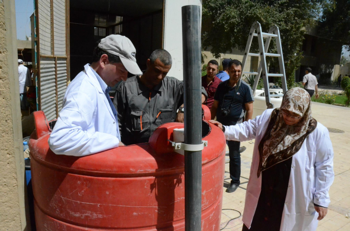 Building a Solar CITIES variant on the ARTI India style digester at the Ministry in Iraq