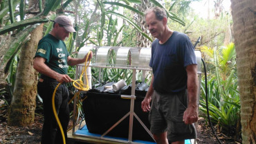 Home Biogas and Solar CITIES water tank biodiigester builds at Sacred Lands